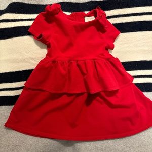 Kate Spade New York Red Bow Shoulder Layered Dress Girls Size 2T